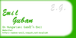 emil guban business card